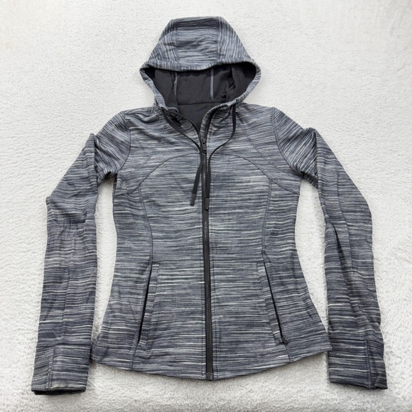 Lululemon Jackets & Blazers - Lululemon Define Jacket Hooded Grey Space Dye Full Zip Activewear Size 8